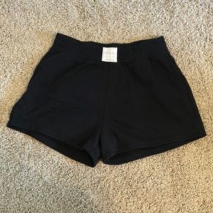 Black Hollister cotton high-waisted lounge shorts